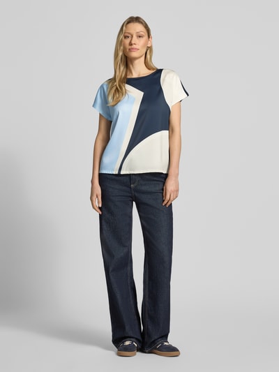 s.Oliver BLACK LABEL Oversized T-Shirt aus Viskose-Mix Hellblau 1