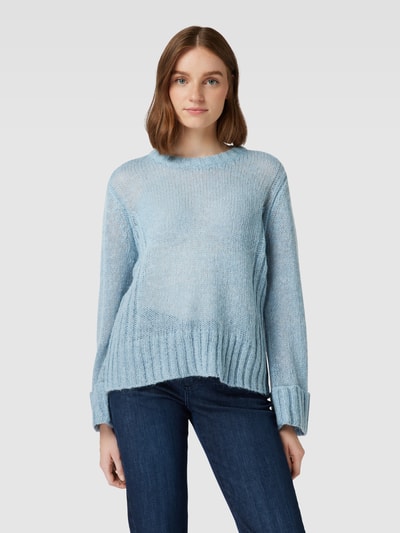 Fransa Strickpullover mit Woll-Anteil Modell 'Bien' Hellblau Melange 4