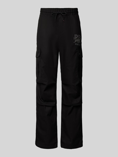 HUGO Relaxed Fit Cargohose mit elastischem Bund Modell 'Garlo' Black 2