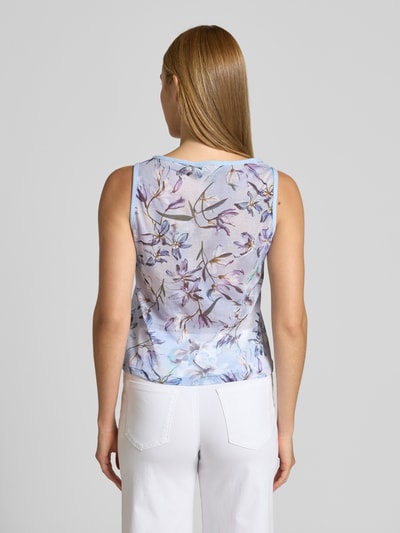 Soyaconcept Top im Allover-Look mit Rundhalsausschnitt Hellblau 5
