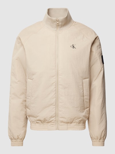 Calvin Klein Jeans Blouson mit Logo-Print und Eingrifftaschen Beige 2