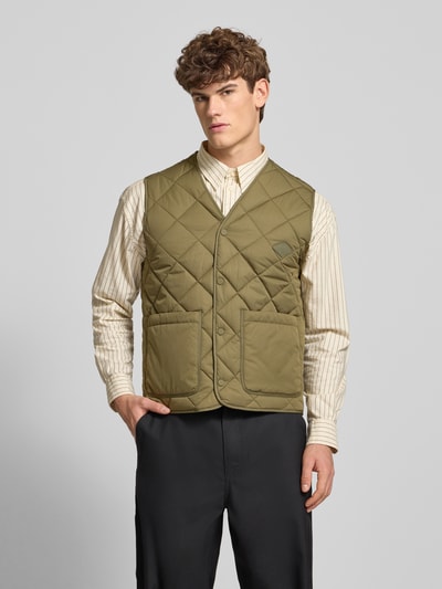 Replay Bodywarmer met drukknoopsluiting Olijfgroen - 4