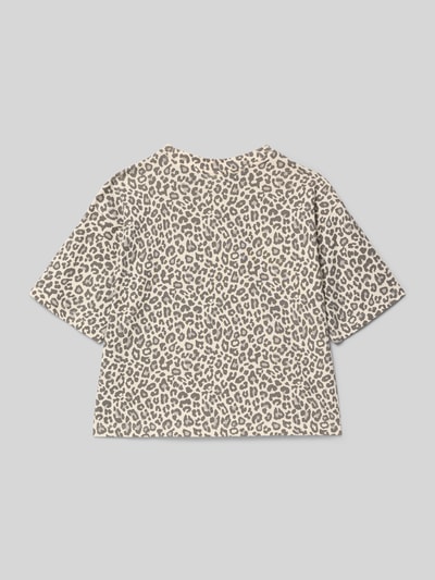 s.Oliver RED LABEL Boxy fit T-shirt van puur katoen Zand - 3