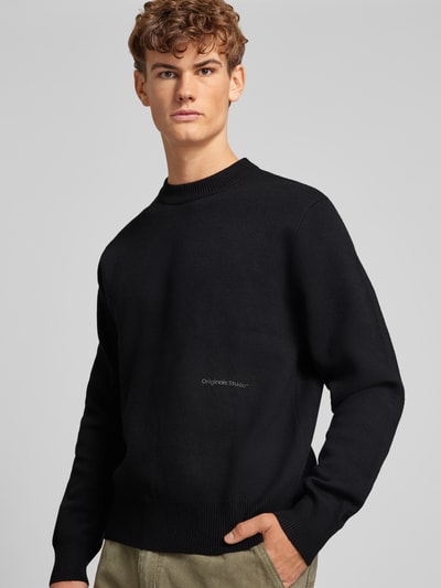 Jack & Jones Strickpullover mit Label-Print Modell 'VESTERBRO' Black 3