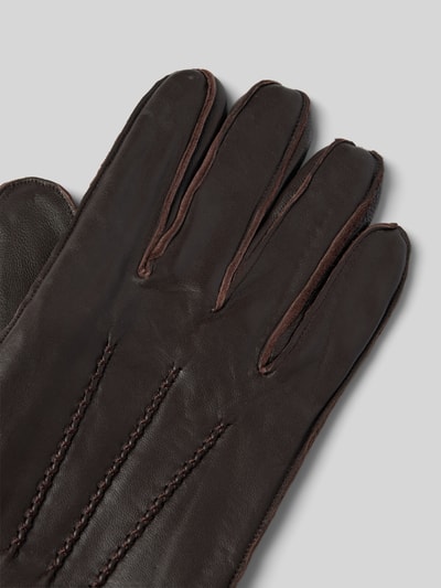 JOOP! Collection Handschuhe aus Schafsleder Dunkelbraun 3