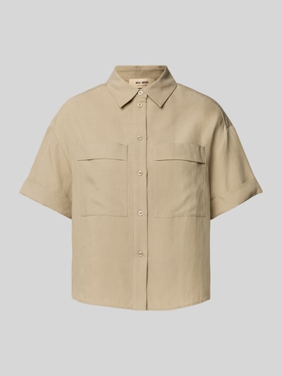 MOS MOSH Regular Fit Bluse aus Lyocell-Leinen-Mix Modell 'Havannah Alexis' Hellbraun 2
