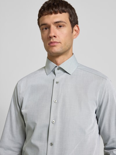 OLYMP Modern Fit Business-Hemd mit Kentkragen Hellgrau 3