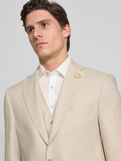 Carl Gross Sakko mit floraler Applikation Modell 'Tannon' Beige 3