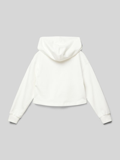 Mango Hoodie mit Label-Print Modell 'newyork' Offwhite 3