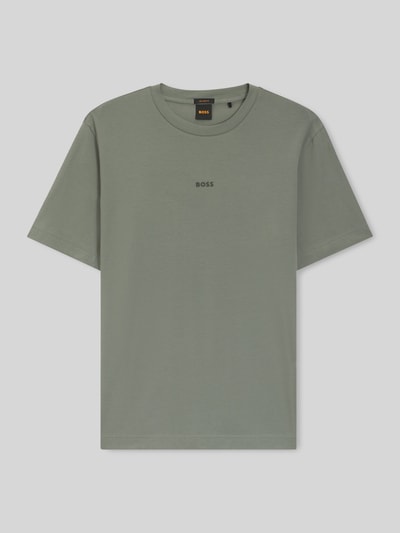 BOSS Orange Relaxed Fit T-Shirt aus Baumwoll-Mix Modell 'TCHUP' Oliv 2
