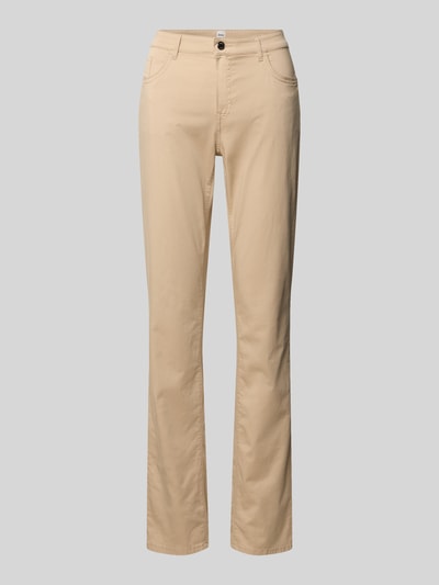 Produktfoto, Hose mit Eingrifftaschen Modell Mary von BRAX, dames broek regular fit, mix van katoen en lyocell, steekzakken, bandwijdte 41 cm, binnenbeenlengte 81 cm, kleur beige
