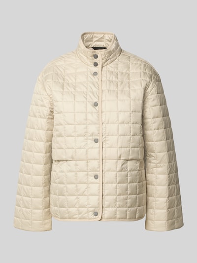 Produktfoto, Regular Fit Jacke in Stepp-Optik mit Stehkragen Modell 'Alba' von Didriksons, cremefarben, Druckknopfleiste, strukturierte Oberfläche