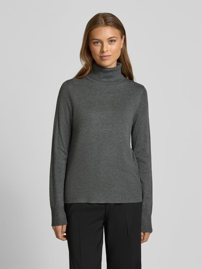 s.Oliver RED LABEL Regular Fit Rollkragenpullover aus Viskose-Mix Mittelgrau Melange 4