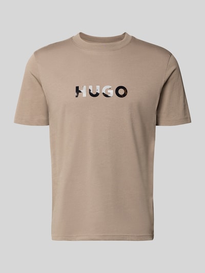 HUGO Regular Fit T-Shirt aus reiner Baumwolle Modell 'DUMEO' Hellbraun 2