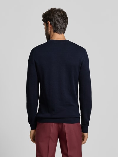 MCNEAL Strickpullover aus Baumwoll-Kaschmir-Mix mit Rundhalsausschnitt Marine 5