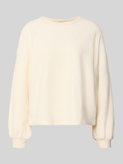 Produktfoto, Relaxed Fit Sweatshirt in Frottee-Optik Modell 'Bobypark' von American Vintage, cremefarben, reine Baumwolle, langärmlig, elastische Abschlüsse