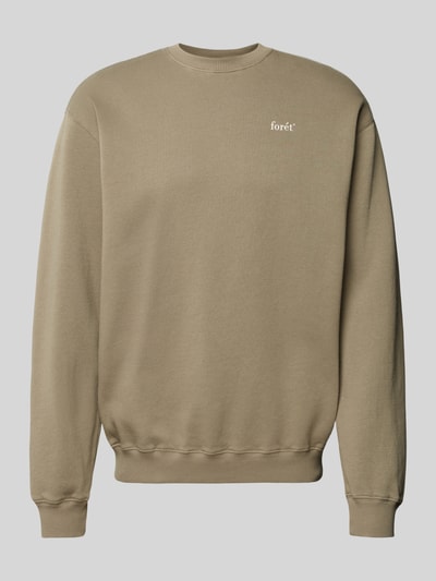 Forét Sweatshirt mit Rundhalsausschnitt Oliv 2