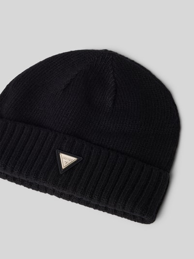 Guess Activewear Mütze mit Viskose- und Woll-Anteil Modell 'Sweater' Black 2