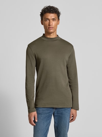 Christian Berg Men Shirt met lange mouwen en opstaande kraag Metallic groen - 4