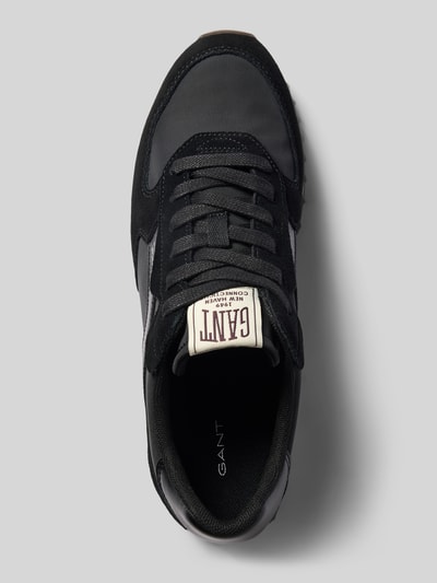 Produktfoto, Sneaker aus Leder-Mix Modell 'Beja' von GANT, Damen Sneaker, schwarz-grau mit glatter und leicht strukturierter Oberfläche, Draufsicht