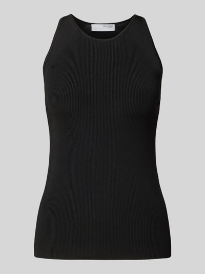 Selected Femme Tanktop in Ripp-Optik Modell 'MARWA' Black 2