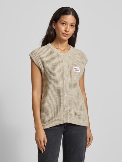 American Vintage Regular fit mouwloos vest met Alpaca-aandeel Model 'CRASHWAY' Middengrijs - 4