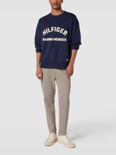 Tommy Hilfiger Sweatshirt met labelstitching Marineblauw - 1