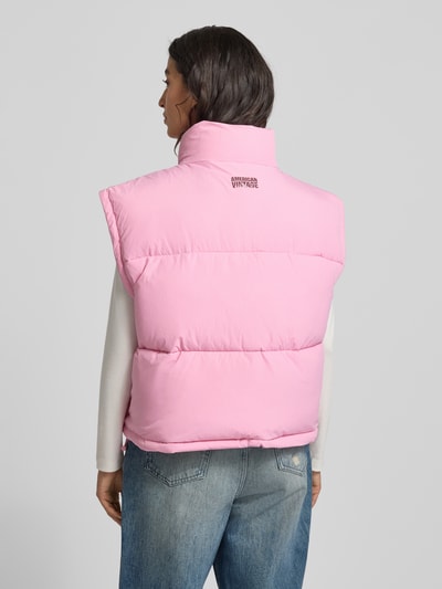 American Vintage Bodywarmer met opstaande kraag, model 'ROFY' Lichtroze - 5