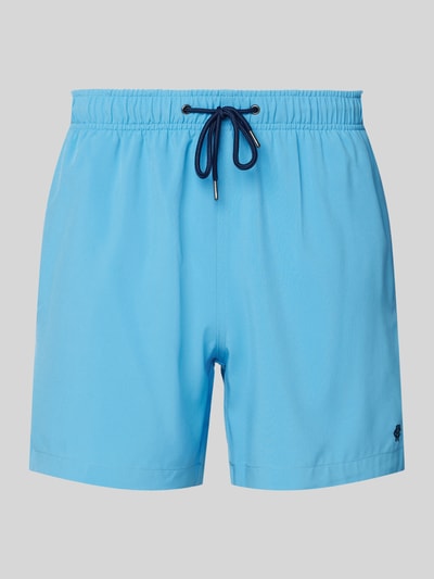 MCNEAL Relaxed Fit Badeshorts mit Logo-Stitching Metallic Blue 1