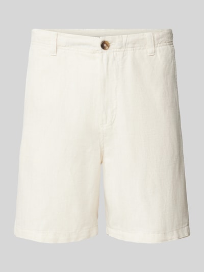 SELECTED HOMME Regular Fit Shorts mit Webmuster Offwhite 2