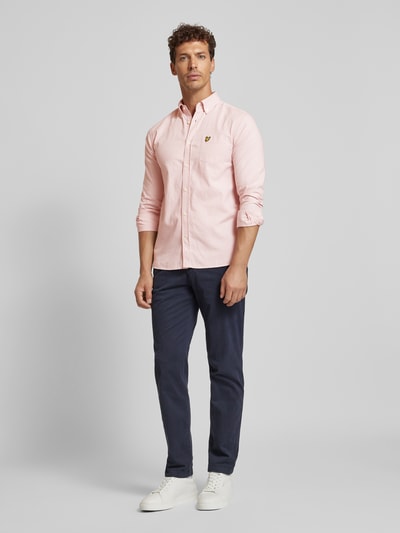 Lyle & Scott Slim fit vrijetijdsoverhemd met button-downkraag Lichtroze - 1