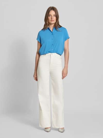 Samsøe Samsøe Bluzka o kroju regular fit z listwą guzikową model ‘MAJAN’ Niebieski 1