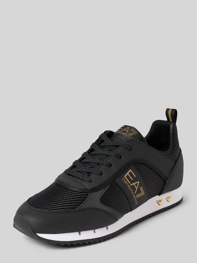 EA7 Emporio Armani Sneakers met labeldetails Zwart - 1