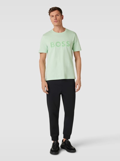 BOSS Green Sweatpants met elastische band, model ‘Hadiko’ Zwart - 1