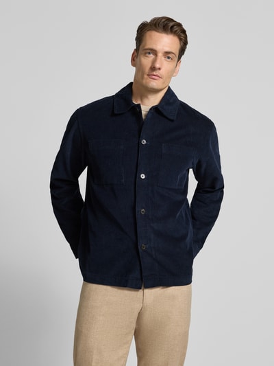 SELECTED HOMME Regular fit overhemdjack van puur katoen, model 'REGTATE' Donkerblauw - 4