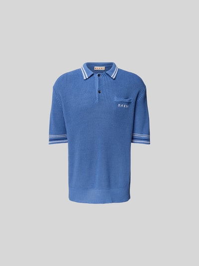 Marni Poloshirt in Strick-Optik Blau 2