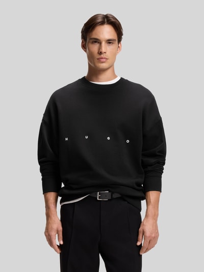 HUGO Oversize Sweatshirt mit Rücken-Print Black 4