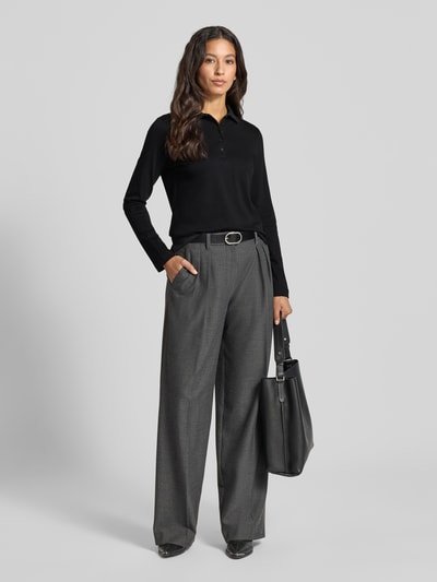 Christian Berg Woman Regular fit poloshirt met knoopsluiting Zwart - 1