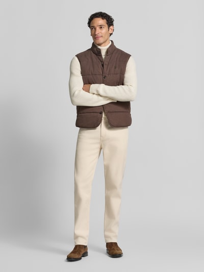 BOSS Straight Fit Jeans mit Kaschmir-Anteil Modell Offwhite 1