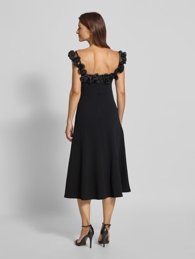 Lipsy Knielange cocktailjurk met ruches Zwart - 5