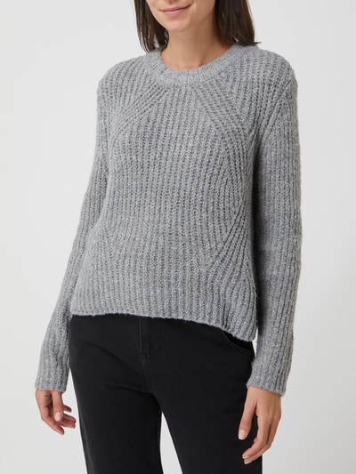 Only Pullover mit Stretch-Anteil Modell 'Fiona' Mittelgrau Melange 4