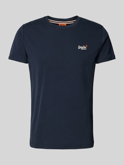 Superdry T-Shirt mit Label-Stitching Dunkelblau 2