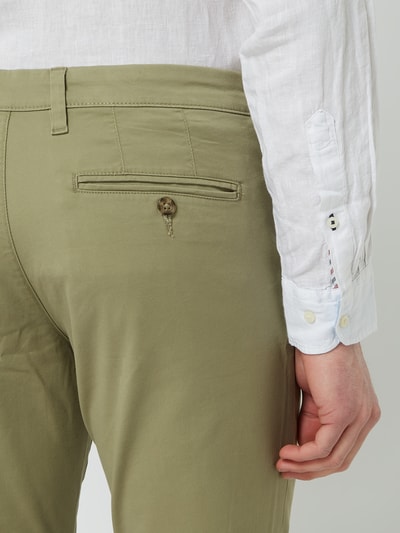 SELECTED HOMME Slim Fit Chino mit Stretch-Anteil Modell 'Miles' Oliv 3