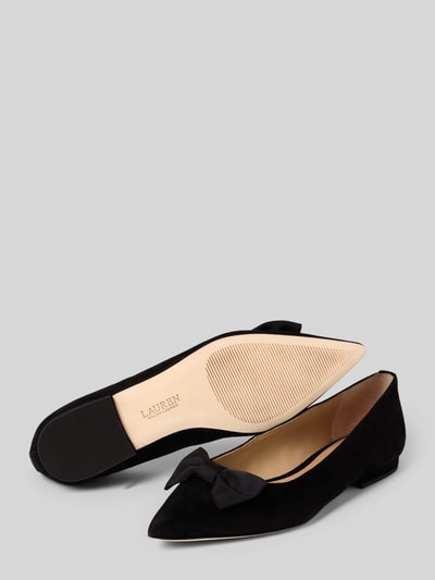 Lauren Ralph Lauren Ballerinas aus Leder mit Schleifen-Applikation Modell 'LONDYN' Black 4