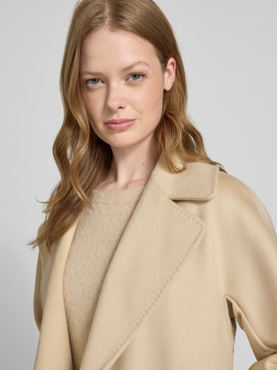 Weekend Max Mara Płaszcz wełniany o kroju regular fit z czystej, żywej wełny model ‘RESINA’ Écru 3