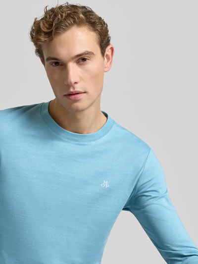 Marc O'Polo Shaped fit shirt met lange mouwen van puur katoen Aquablauw - 3