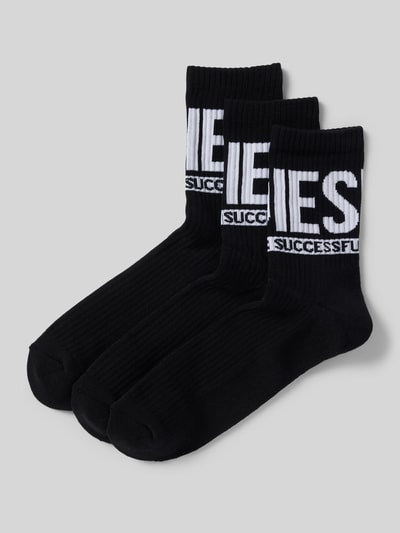 Diesel Socken mit Label-Print im 3er-Pack Black 1