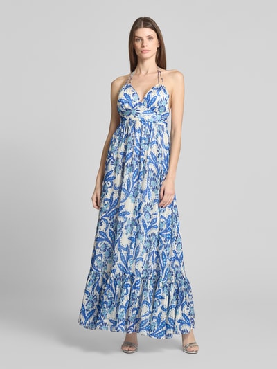 Swing Sukienka wieczorowa z tasiemką w talii Niebieski 4