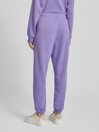 Polo Ralph Lauren Spodnie dresowe o kroju regular fit z tunelem model ‘Knit’ Fioletowy 5