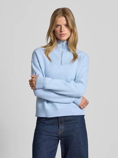 Pieces Regular fit pullover met schipperskraag, model 'OREE' Lichtblauw - 4